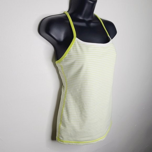 Lululemon Power Y Tank - Lime Stripe - Picture 2 of 7